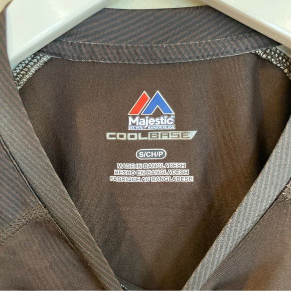 Cleveland Browns Majestic Cool Base Long Sleeve Top Mens Small Brown - Picture 3 of 5